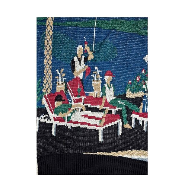 Jack Nicklaus Golf Sweater Country Club, Palm Trees, 100% Cotton, Mens Sz L NEW - Picture 6 of 10